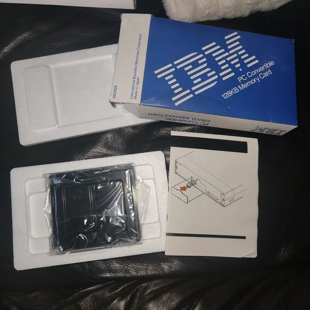 Vintage IBM Computer PC Convertible 128KB Memory Card. New in Box. Manual too